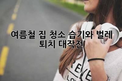여름철 집 청소, 습기와 벌레 퇴치 대작전! 😎