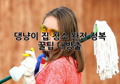 🐶🐱 댕냥이 집 청소 완전 정복! ✨ 꿀팁 대방출