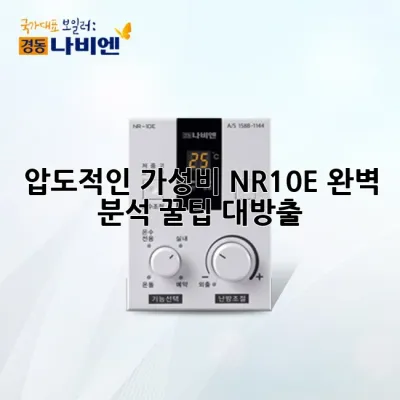 압도적인 가성비, NR-10E 완벽 분석: 꿀팁 대방출!