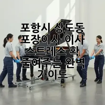 포항시 상도동 포장이사, 이사 스트레스 확 줄여주는 완벽 가이드! 🚚💨