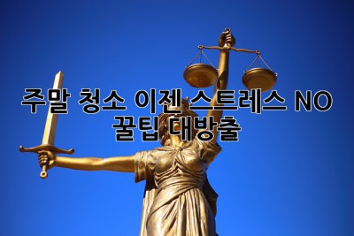 주말 청소? 이젠 스트레스 NO! 꿀팁 대방출 ✨
