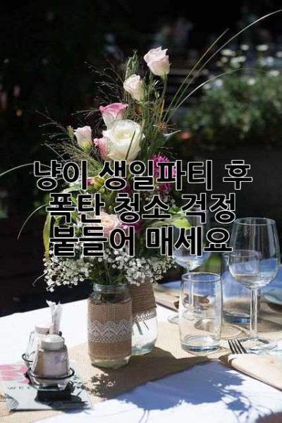 냥이 생일파티 후 폭탄 청소? 걱정 붙들어 매세요! 💖